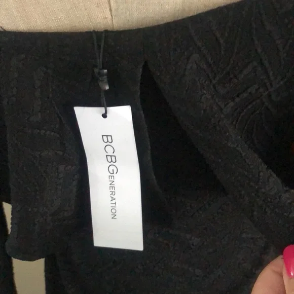 (NWT) BCBGeneration Off-the-shoulder Jacquard Knit Midi Sheath Dress S - Picture 6 of 11